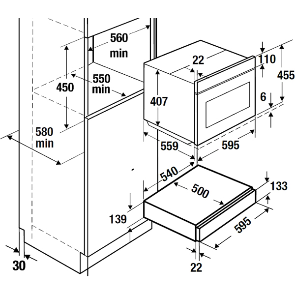 Встраиваемый ящик Kuppersbusch CSZ 6870.0 X