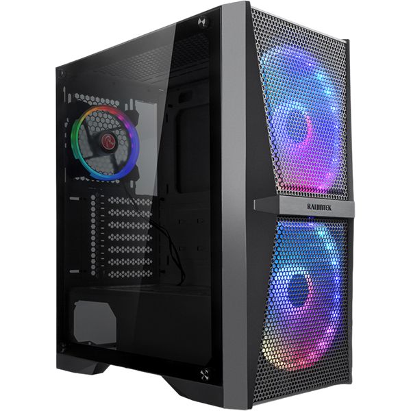 Корпус для компьютера RAIJINTEK 0R20B00205 SILENOS MS PRO, black, ATX M-ATX Mini-ITX, USB3.0x2, Type Cx1, HD Aud