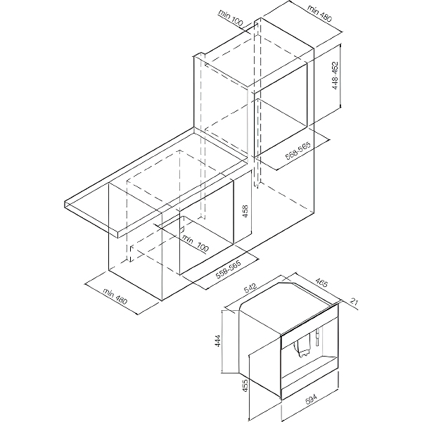 Встраиваемая кофемашина Graude KV 45.0 SE