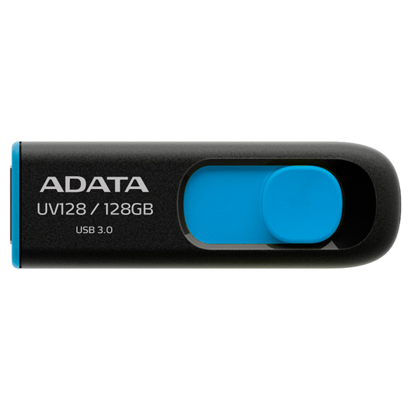 Флэш диск USB ADATA UV128 Black/Blue 128GB (AUV128-128G-RBE)