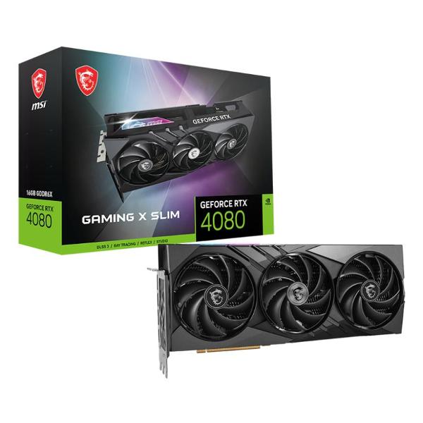 Видеокарта MSI NVIDIA GeForce RTX 4080 GAMING X SLIM 16GB (RTX 4080 GAMING X SLIM 16G)