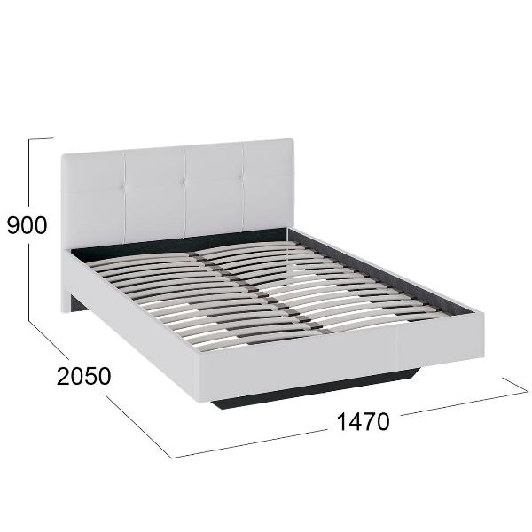 Кровать с мягким изголовьем Трия Элис Тип 1 (1400) Исп.2, Белая
