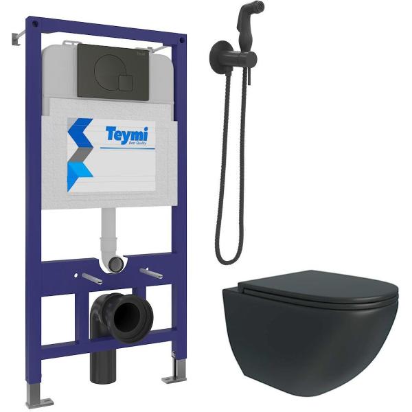 Унитаз Teymi Lina S Black F08140