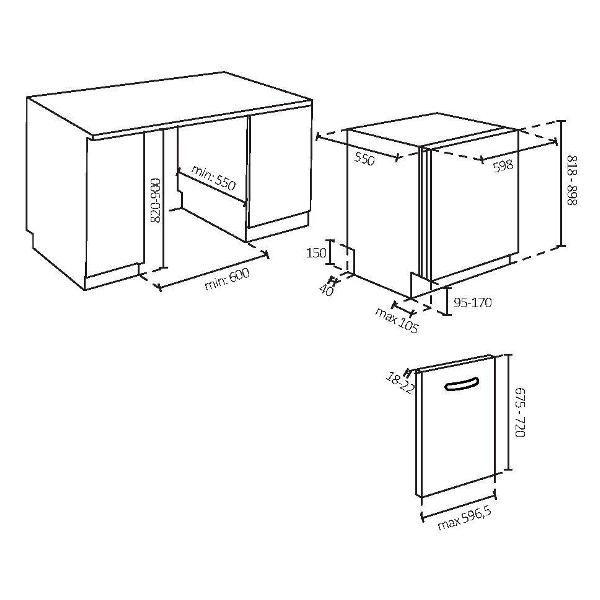 Встраиваемая посудомоечная машина Candy CI 4E7L0W-08
