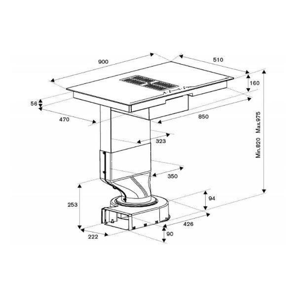 Встраиваемая индукционная панель независимая Bertazzoni P904ICHNE