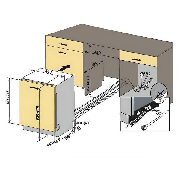 Встраиваемая посудомоечная машина Bertazzoni DW45S3IEPDV