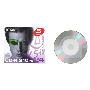 CD-R диск TDK 8 см 210Mb JC 5шт.