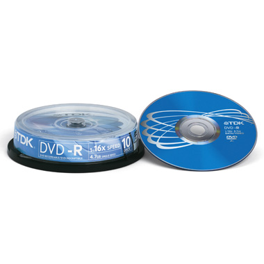 DVD-R диск TDK 16x cake 10шт.