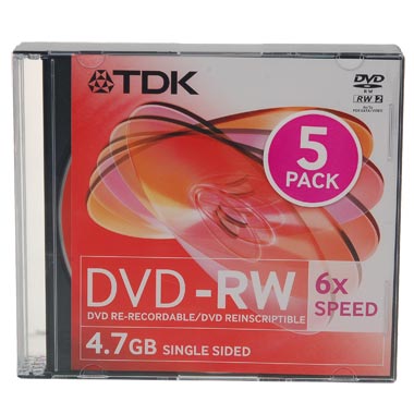 DVD-RW диск TDK 4.7 6x 5slim