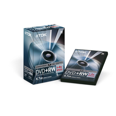 DVD+RW диск TDK 4xScrPr VBox