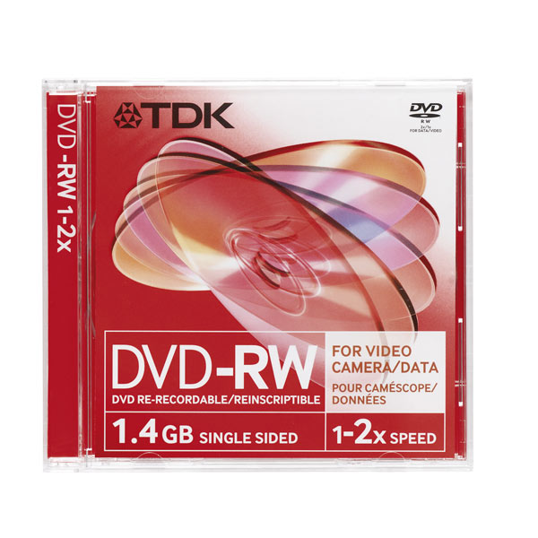 DVD-RW диск 8см TDK 8cm1.4Gb2x5шт.