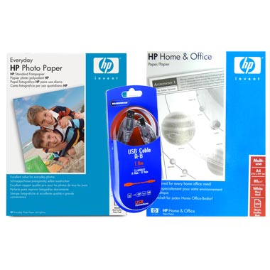 Бумага для принтера A4 HP фотобум.HP+к/кабель