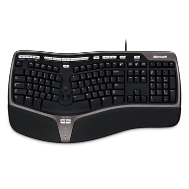 Клавиатура проводная Microsoft Natural Ergo 4000 Silver/Black (B2M-00020)