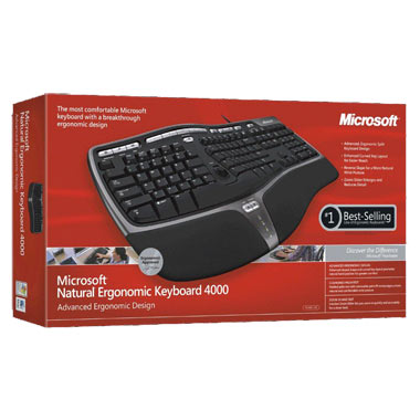 Клавиатура проводная Microsoft Natural Ergo 4000 Silver/Black (B2M-00020)