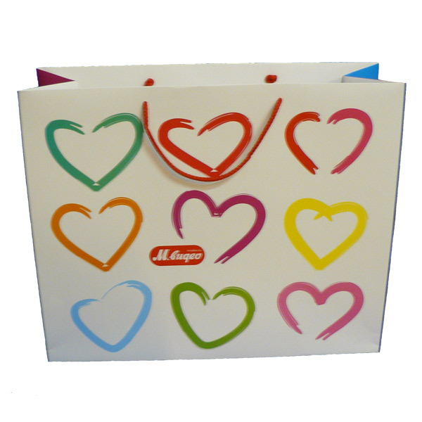Пакет . Сердечки 55х45х20