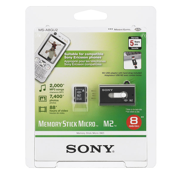 Карта памяти MemoryStick Micro Sony MS-A8GU фото