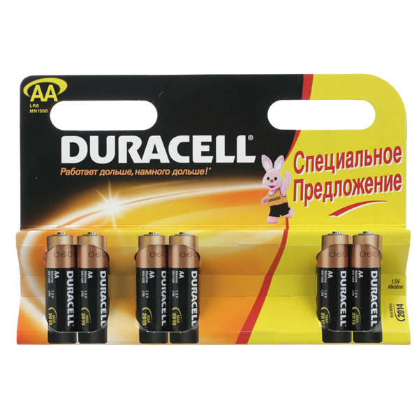 Батарея Duracell Батарея Duracell AA basic 6шт. фото