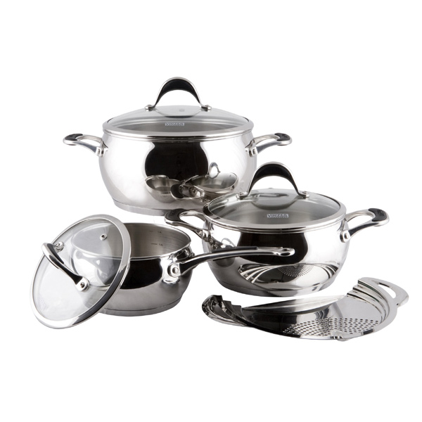 Набор кастрюль (нержавейка) Vinzer 69038 4шт.