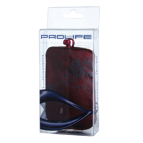 Сумка для сотового телефона Prolife шелк.узор.крас.