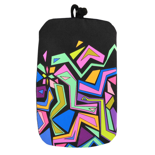 Сумка для сотового телефона Prolife шелк.узор.чер.