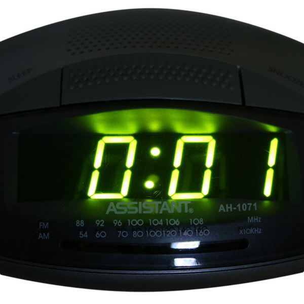 Часы-будильник Assistant AH-1071 зеленый