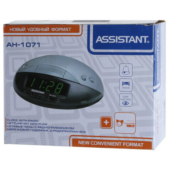 Часы-будильник Assistant AH-1071 зеленый
