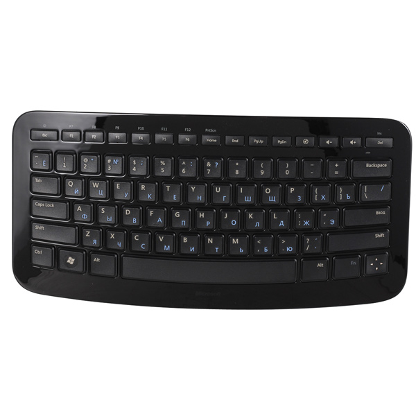 Клавиатура беспроводная Microsoft Arc Keyboard USB Port Russian Hdwr Black J5D-0001