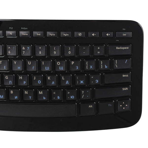 Клавиатура беспроводная Microsoft Arc Keyboard USB Port Russian Hdwr Black J5D-0001
