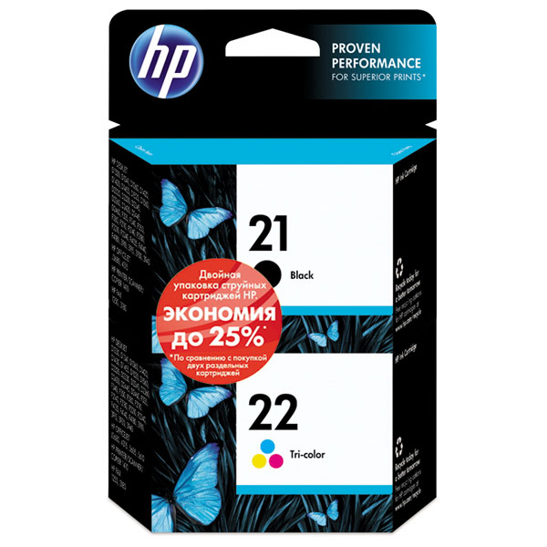 Картридж для струйного принтера HP 21+22 (C9351AE+C9352AE)