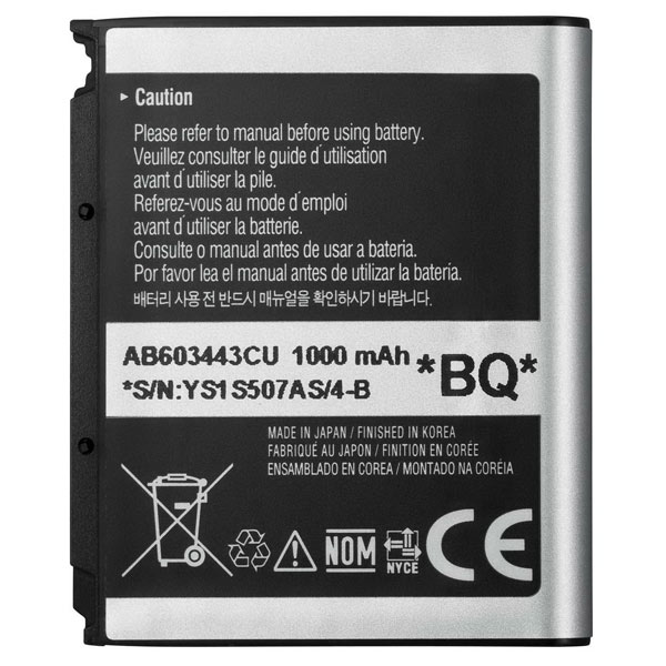 Аккумулятор для телефона Samsung AB603443CUCSTD фото