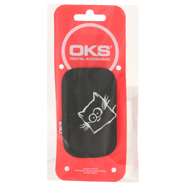 Сумка для сотового телефона Oks Blanket Кошка р46 черный