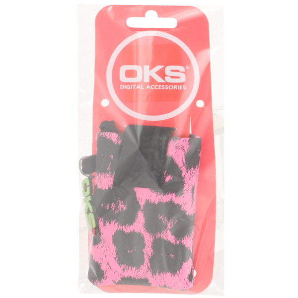 Сумка для сотового телефона Oks Toys Леопард р03 розовый