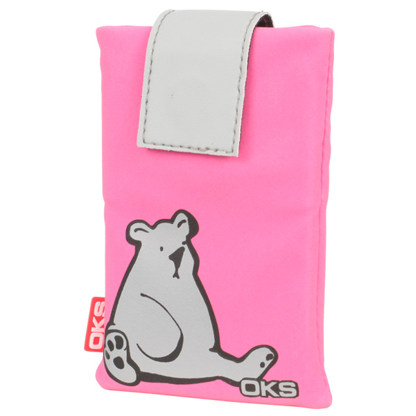 Сумка для сотового телефона Oks Toys Медвежонок р03 розовый