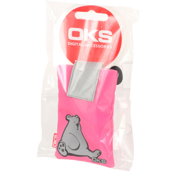 Сумка для сотового телефона Oks Toys Медвежонок р03 розовый