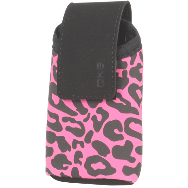 Сумка для сотового телефона Oks Чейс Леопард р04 розовый