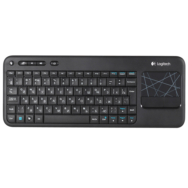 Клавиатура для SmartTV Logitech Wireless Touch K400 Black (920-003130)
