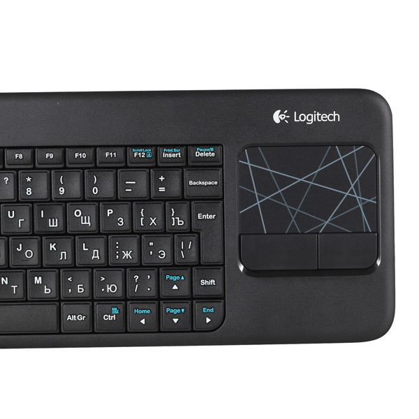 Клавиатура для SmartTV Logitech Wireless Touch K400 Black (920-003130)