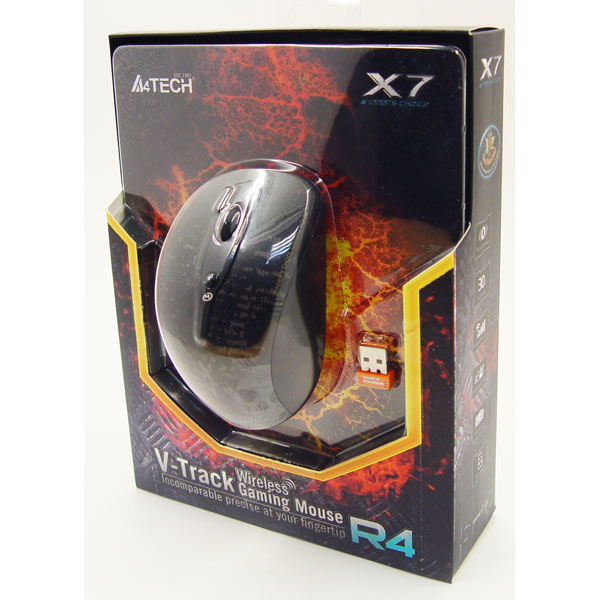 Мышь беспроводная A4Tech R4V-TrackWirelGamBl