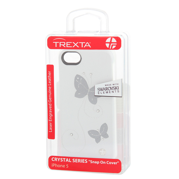 Чехол Trexta Snap On Crystal Butterfly белый