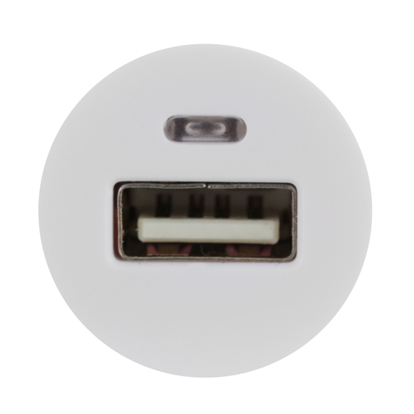 Автомобильное зарядное устройство для Apple Qumo 1 USB 1A + кабель Lightning, White (220.12A)