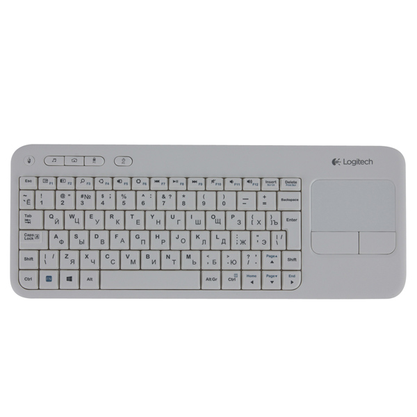 Клавиатура для SmartTV Logitech Wireless Touch K400 White (920-005931) фото