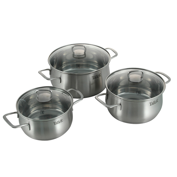 Набор кастрюль (нержавейка) TalleR TR-7120 3шт.: 2,2/3,2/5,2л