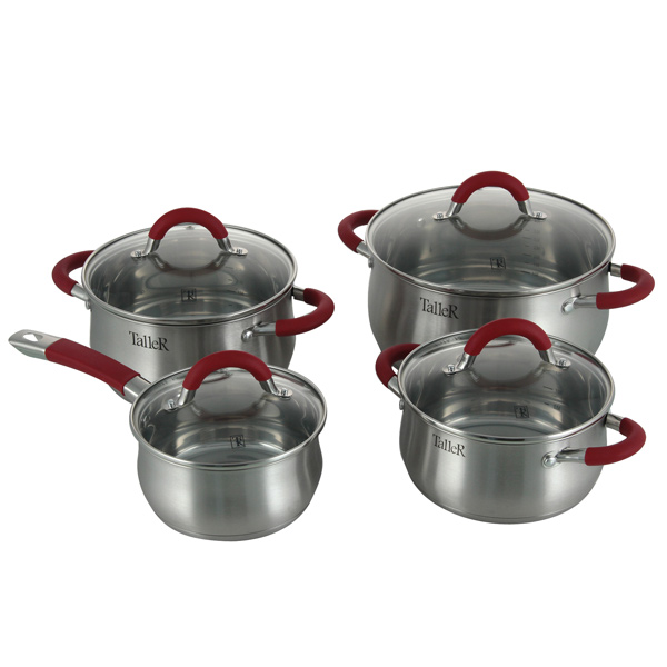 Набор кастрюль (нержавейка) TalleR TR-7150 4шт.: 2,2/3,2/5л