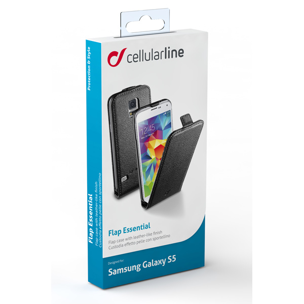 Чехол Cellular Line для Samsung Galaxy S5 Black (FLAPESSENGALS5BK)