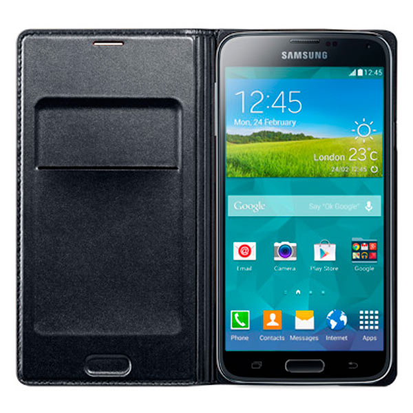 Чехол Samsung Flip Wallet S5 Black (EF-WG900BBEGRU)