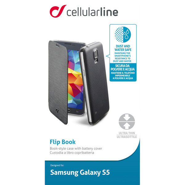 Чехол Cellular Line для Samsung Galaxy S5 Black (BACKBOOKGALS5BK)