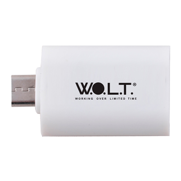Переходник W.O.L.T. USB-microUSB OTG белый (WOTG1)
