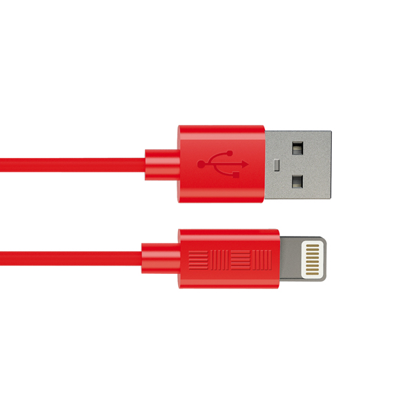 Кабель InterStep Lightning 1m Red (IS-DC-IPH5MFIRD-000B201) фото