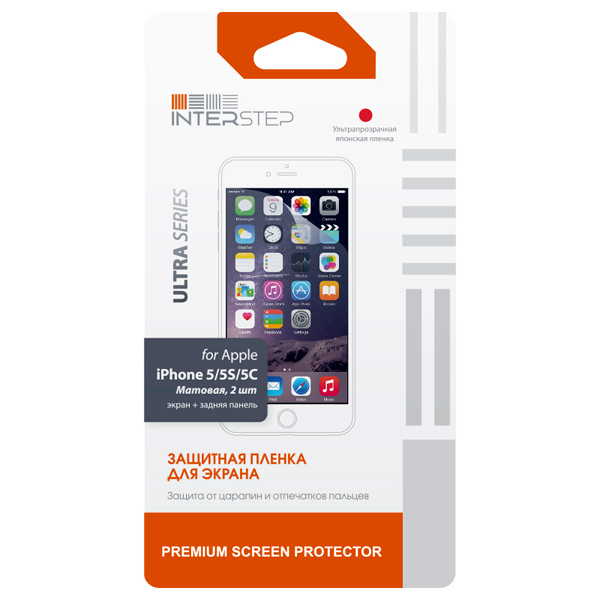 Плёнка для iPhone InterStep IS-SF-IPHON5SCM-000B201 фото