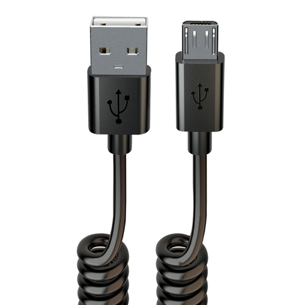 Кабель для сотового телефона InterStep USB-miсroUSB 2m (IS-DC-MCUSBCOIL-200B201) фото